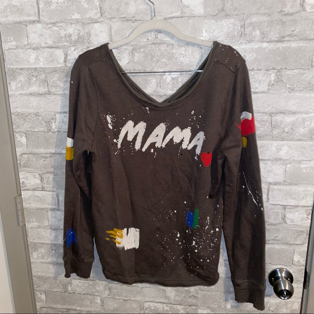 Nwt chaser cross back mama sweater sz L